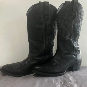 Ariat Black Leather Cowboy Boots